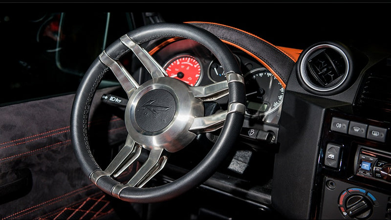 LAND ROVER DEFENDER BRUSHED ALUMINIUM BILLET STEERING WHEEL