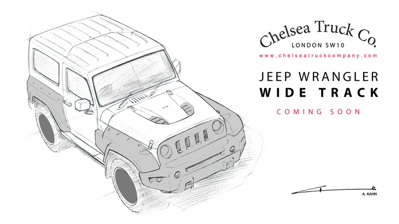 First sketches of the Wide Track styling package for the Jeep Wrangler from Chelsea Truck Company