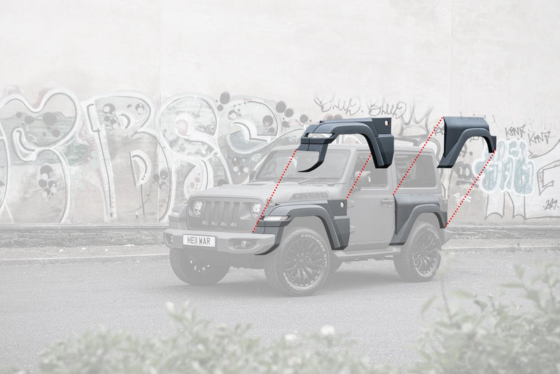 JEEP WRANGLER JL (2018-PRESENT) 2 DOOR BLACK HAWK BODYKIT - Image 6