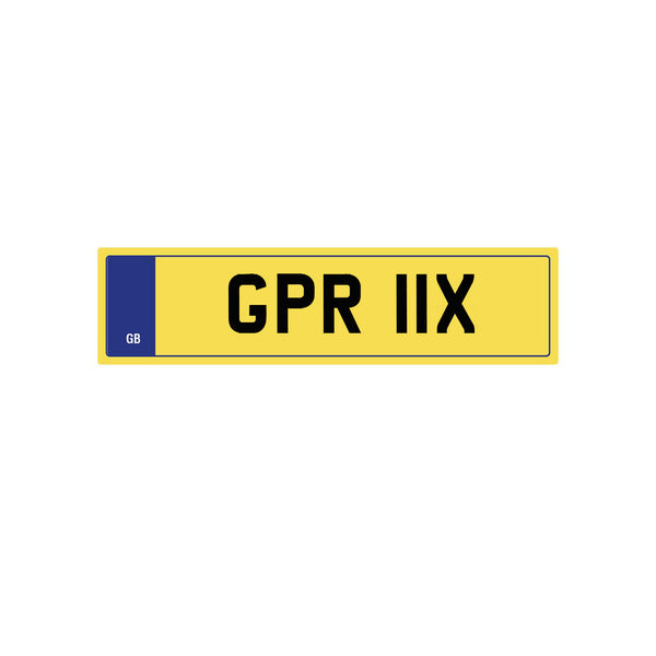 Private Plate GPR 11X - Yellow