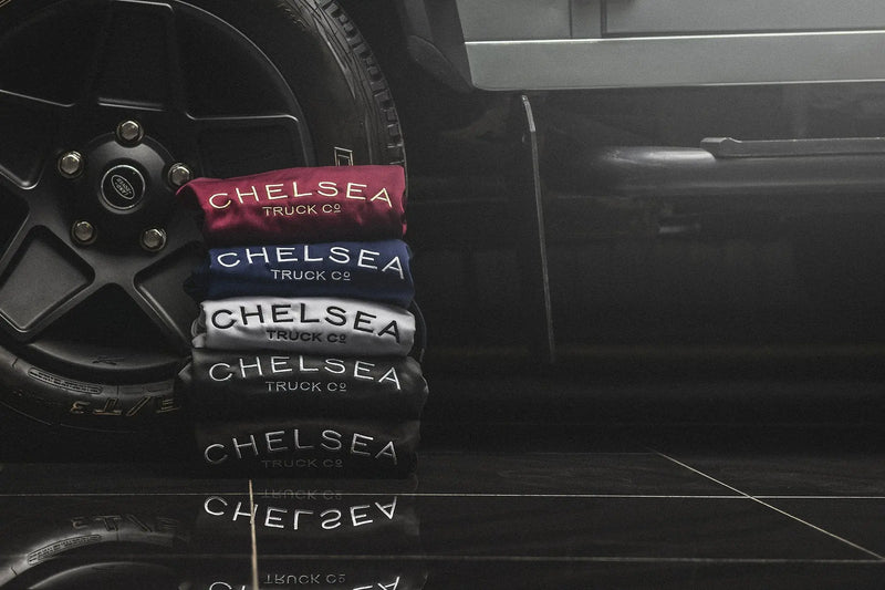 Men's Berry Red with Gold Embroidery Chelsea Truck Co Hoodie - Image 6