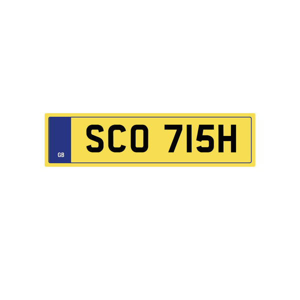 Private Plate SCO 715H in Yellow
