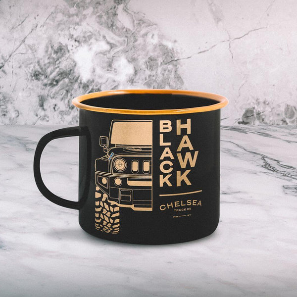 Chelsea Truck Company Black Hawk Enamel Mug Image 4984