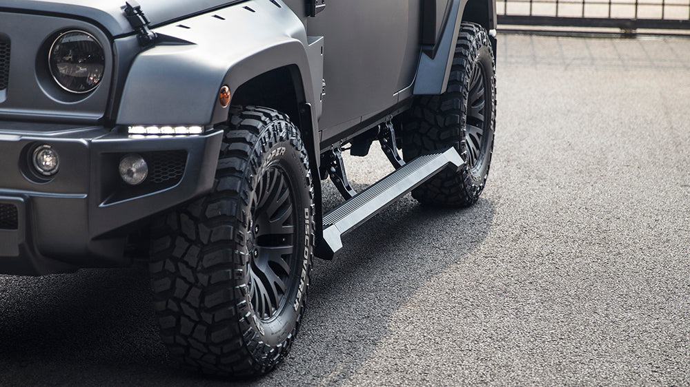 STEP UP: THE JEEP ELECTRONIC SIDE STEP BY THE CHELSEA TRUCK COMPANY