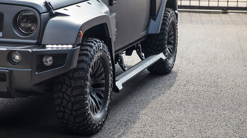STEP UP: THE JEEP ELECTRONIC SIDE STEP BY THE CHELSEA TRUCK COMPANY