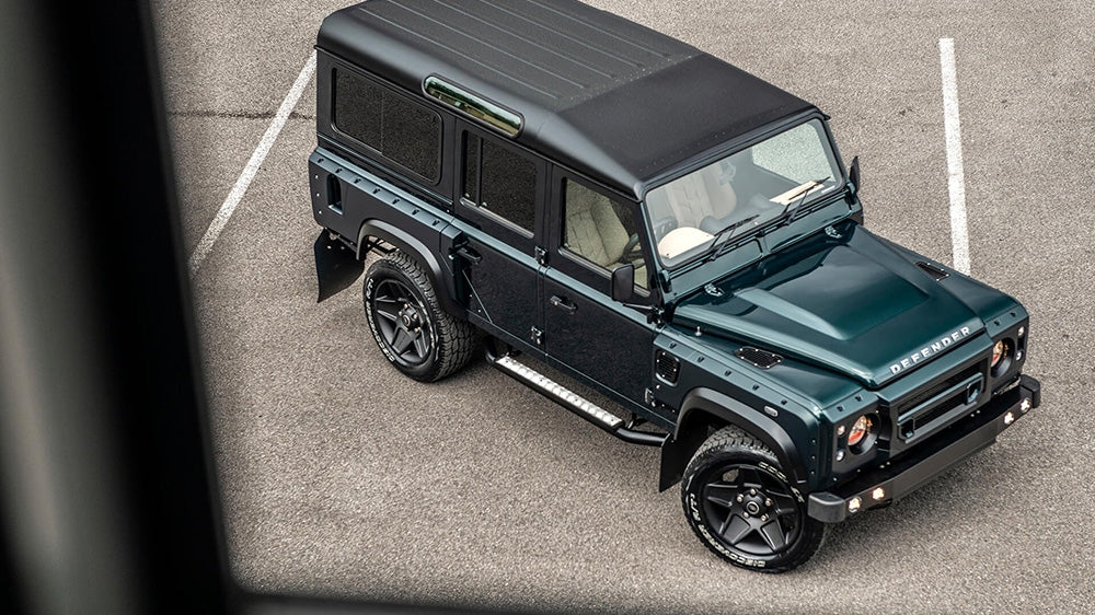 Aintree Green Land Rover Defender 110 Chelsea Truck Co. Wide Track
