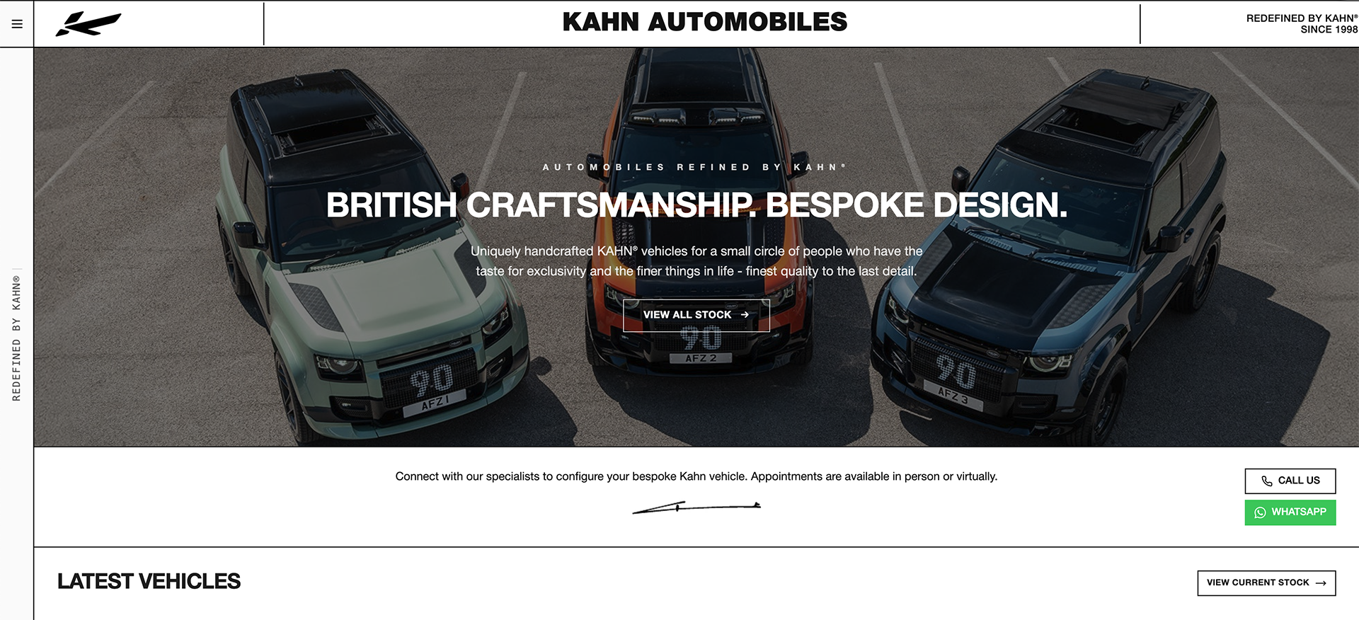 Kahn Automobiles announces the launch of its fully refreshed website. - Chelsea Truck Company