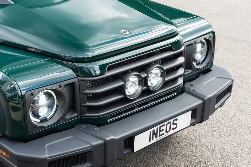 INEOS Grenadier (2023–Present) Exposed Matte Carbon Central Lamp Dakar Front Grille - Image 7