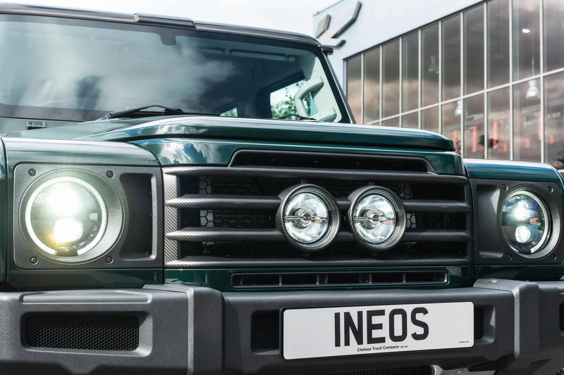 INEOS Grenadier (2023–Present) Exposed Matte Carbon Central Lamp Dakar Front Grille - Image 15