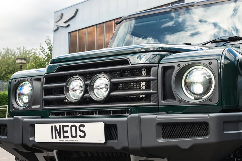 INEOS Grenadier (2023–Present) Exposed Matte Carbon Central Lamp Dakar Front Grille - Image 16