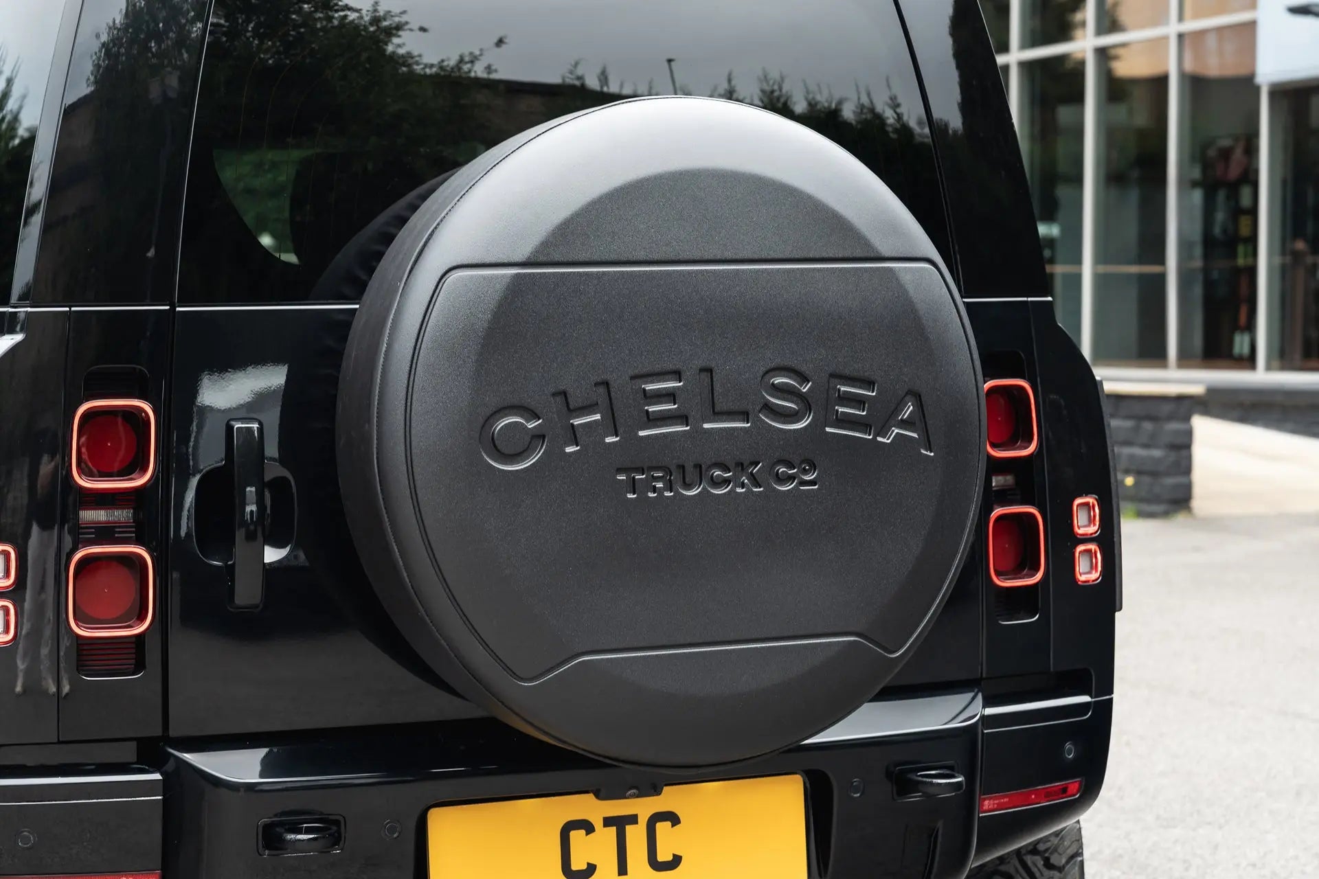 Defender Satin Black Expedition Spare Wheel Cover | Chelsea Truck