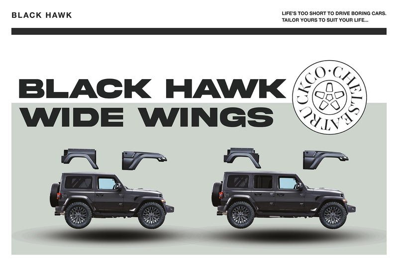 JEEP WRANGLER JL (2018-PRESENT) 2 DOOR BLACK HAWK BODYKIT - Image 4
