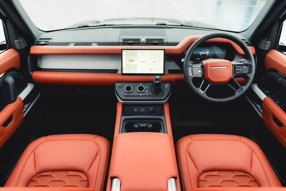 Land Rover Defender 110 Shell Land Rover Defender 110 Clamshell Leather Interior – Chelsea Truck Company