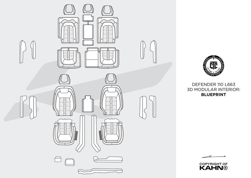 Land Rover Defender 110 3D Modular Pattern Leather Interior - Image 2