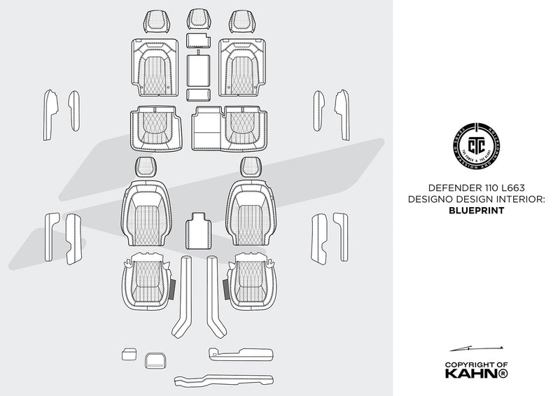 Land Rover Defender 110 Designo Pattern Leather Interior - Image 2