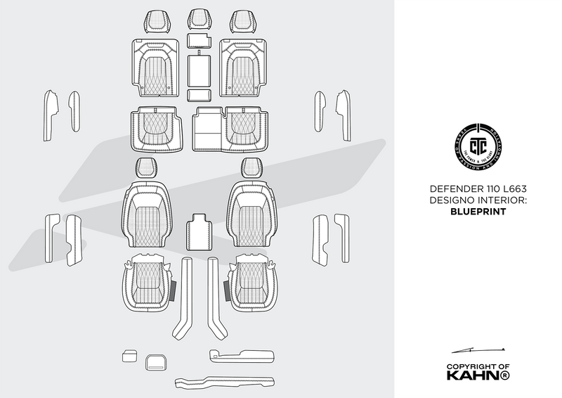 Land Rover Defender 110 Designo Pattern Leather Interior - Image 2