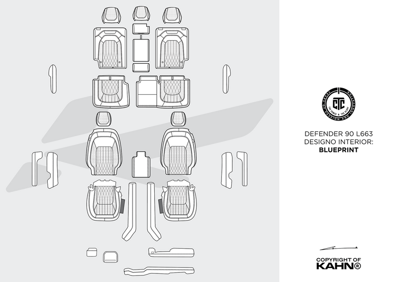 Land Rover Defender 90 Designo Pattern Leather Interior - Image 2