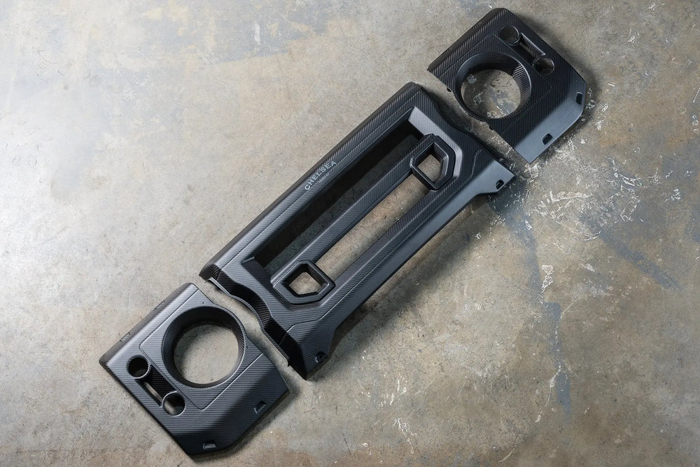 Land Rover Defender (1991-2016) X-Lander Herringbone Exposed Carbon Front Grille - Image 2