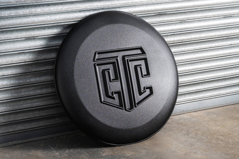 Land Rover Defender (2020–onwards) CTC Expedition Crest Hard Spare Wheel Cover | Satin Black Military Finish - Image 3