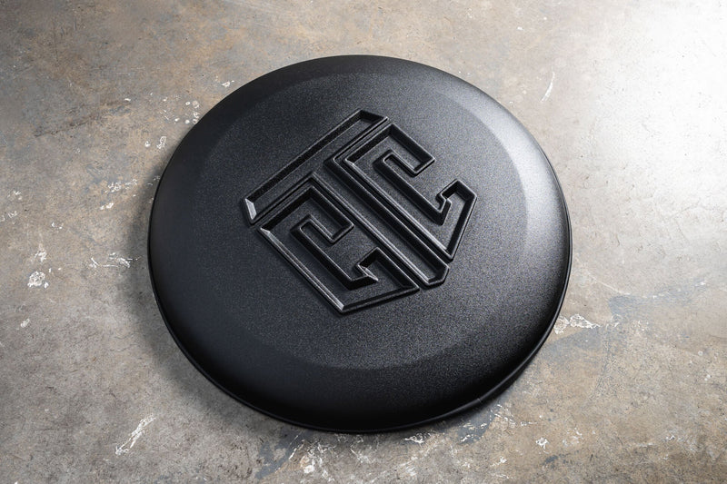 Land Rover Defender (2020–onwards) CTC Expedition Crest Hard Spare Wheel Cover | Satin Black Military Finish - Image 1