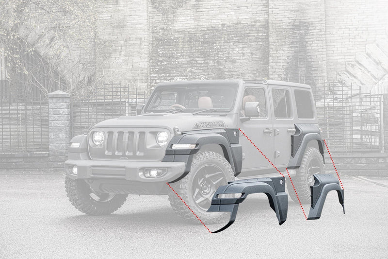 JEEP WRANGLER JL (2018-PRESENT) 4 DOOR BLACK HAWK BODYKIT - Image 6