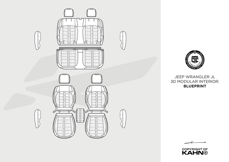 Jeep Wrangler JL (2018-Present) 2 Door 3D Modular Leather Interior - Image 2