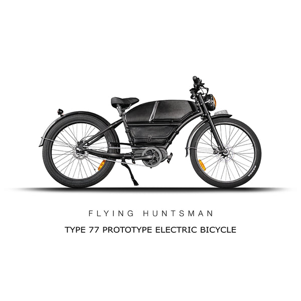 Sleek black electric bicycle, 