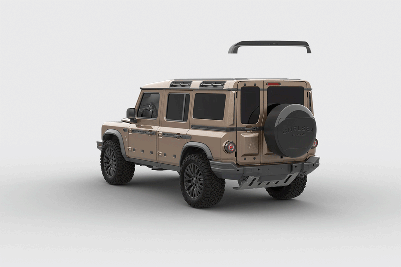INEOS Grenadier (2023–Present) Exposed Matte Carbon Upper Rear Roof Wing - Image 1