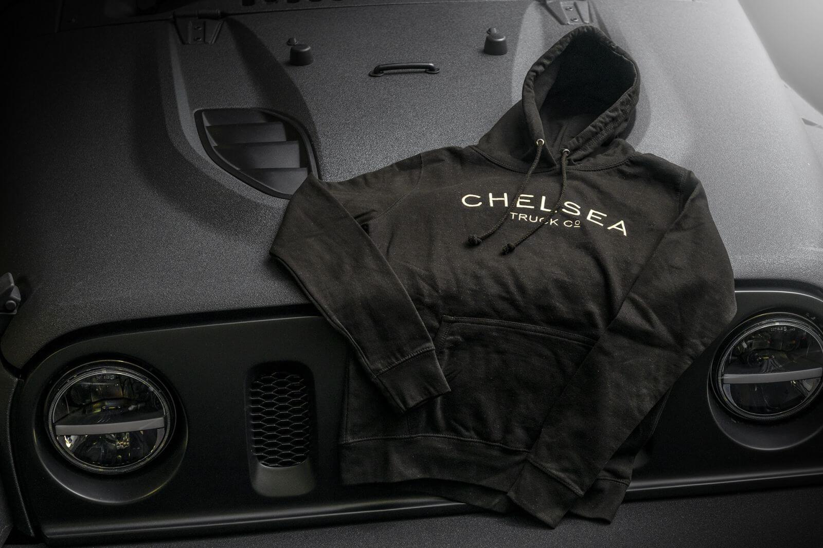 Black with Gold Embroidery Chelsea Truck Co Hoodie