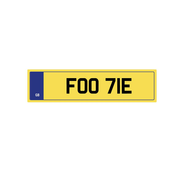 Private Plate F00 7Ie by Kahn In Yellow