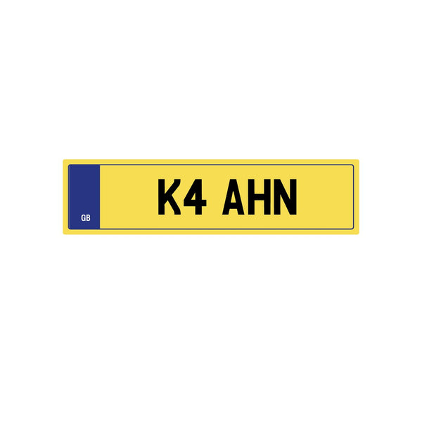 Yellow Private Plate K4 Ahn by Kahn 