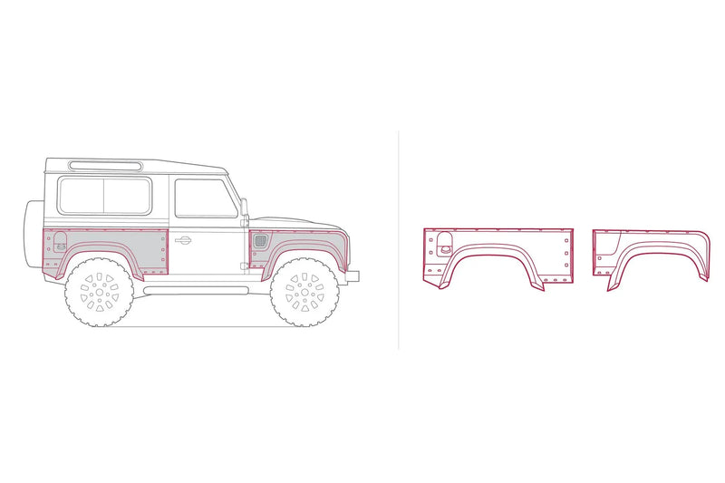 Land Rover Defender 90 (1991-2016) Wide Track Body Kit - Image 19