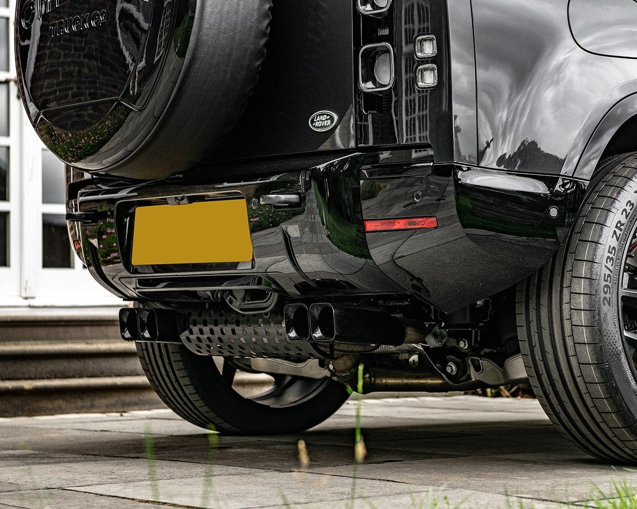 The Buy Land Rover Defender 90 V8 quad exhaust system By Chelsea Truck Company
