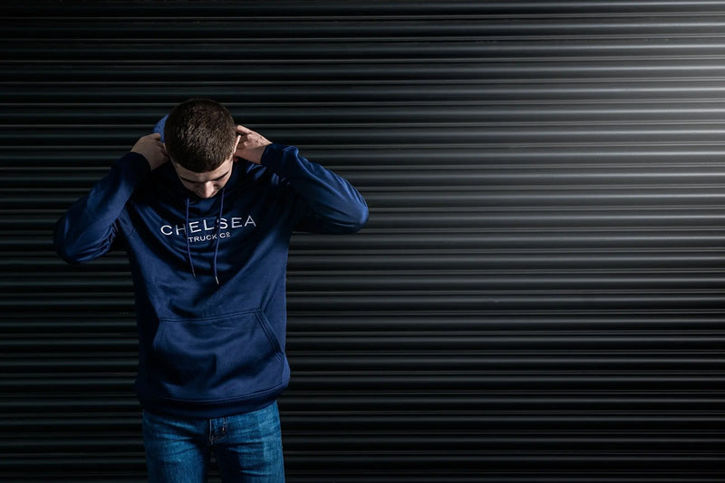 Men's Navy Blue Chelsea Truck Co Hoodie - Image 6