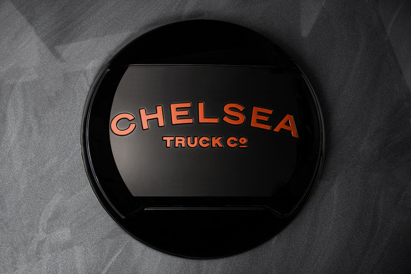 Copper Lettering for Chelsea Truck Company Hard Spare Wheel Cover - Image 2