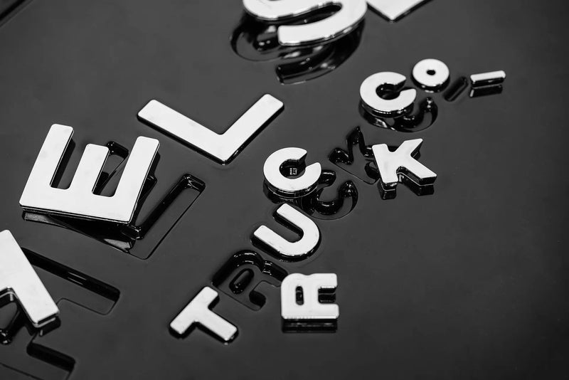 Mirror Lettering for Chelsea Truck Company Hard Spare Wheel Cover - Image 1