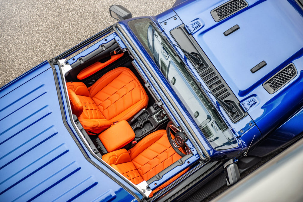 Jeep Wrangler JL 2-Door Leather Interior – Orange Comfort | Chelsea Truck Co - Image 9