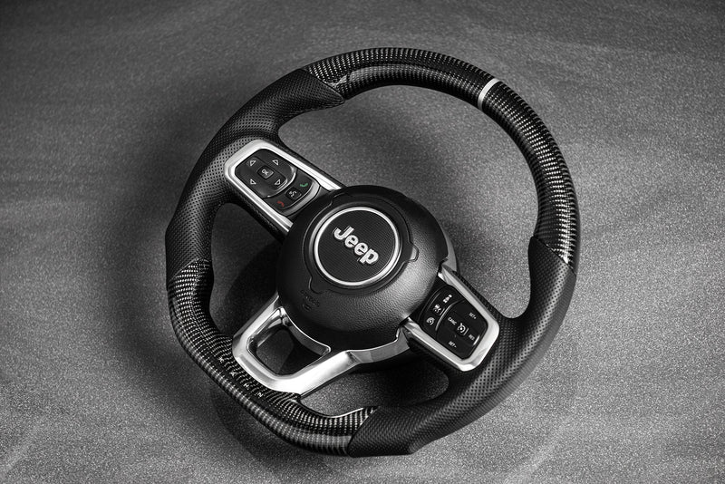 Jeep Wrangler JL (2018-Present) Carbon Sports Steering Wheel with Kahn Lettering - Image 5