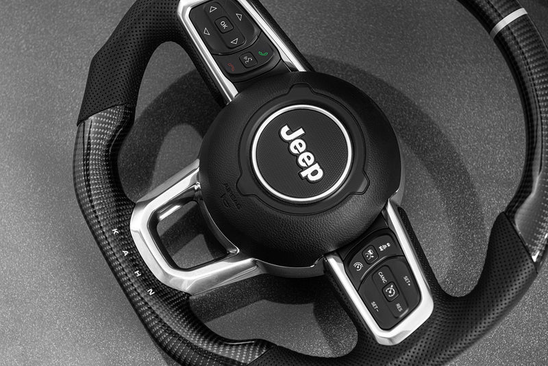 Jeep Wrangler JL (2018-Present) Carbon Sports Steering Wheel with Kahn Lettering - Image 9
