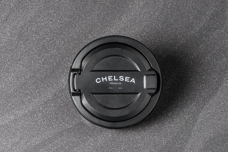 Jeep Wrangler JL (2018-Present) Chelsea Truck Company logo Fuel Filler Cap - Image 1