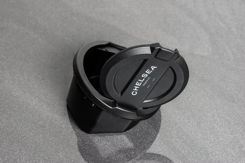 Jeep Wrangler JL (2018-Present) Chelsea Truck Company logo Fuel Filler Cap - Image 3
