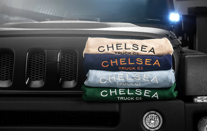 Men's Desert Sand with Black Embroidery Chelsea Truck Co Hoodie - Image 5