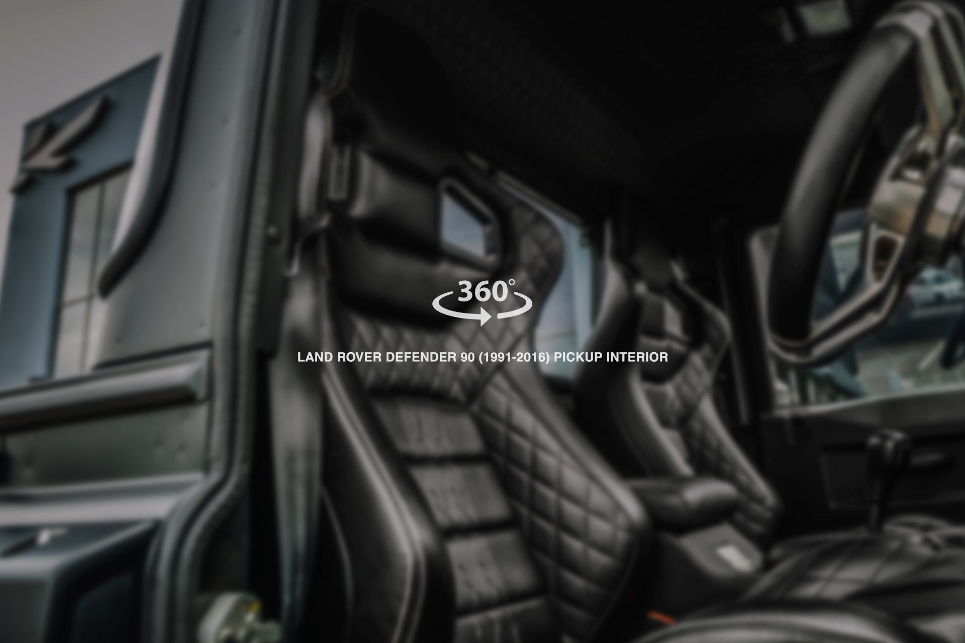 LAND ROVER DEFENDER 90 (1991-2016) PICKUP 2 SEATS SPORT Leather Interior 360° Tour