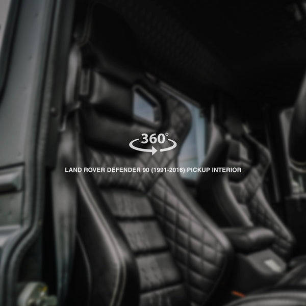 LAND ROVER DEFENDER 90 (1991-2016) PICKUP 2 SEATS SPORT Leather Interior 360° Tour