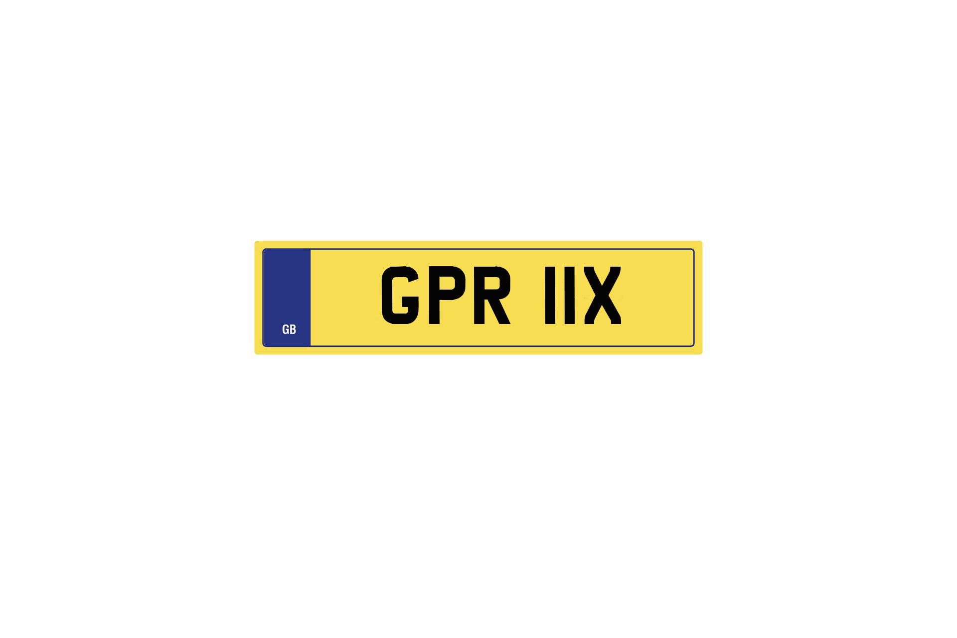 Private Plate GPR 11X