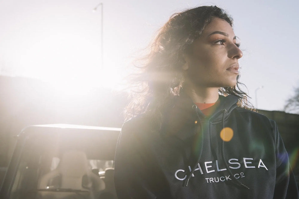 Women's Navy Blue Chelsea Truck Co Hoodie - Image 5