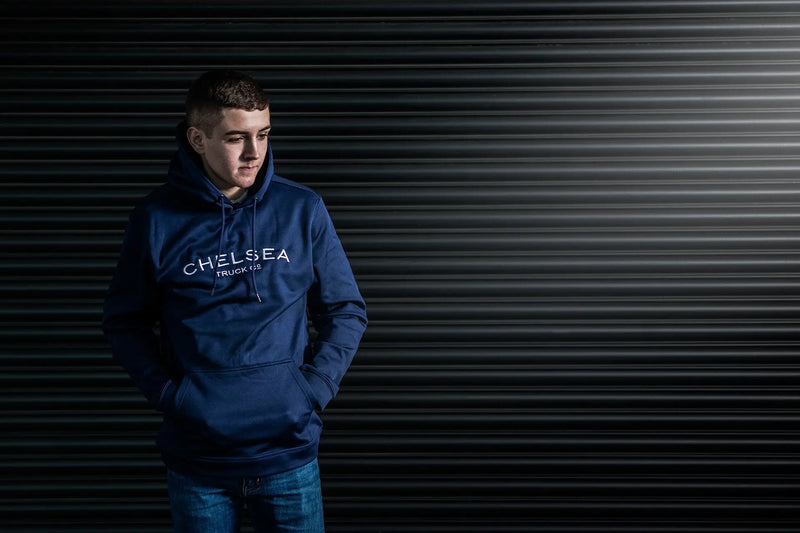 Men's Navy Blue Chelsea Truck Co Hoodie - Image 4