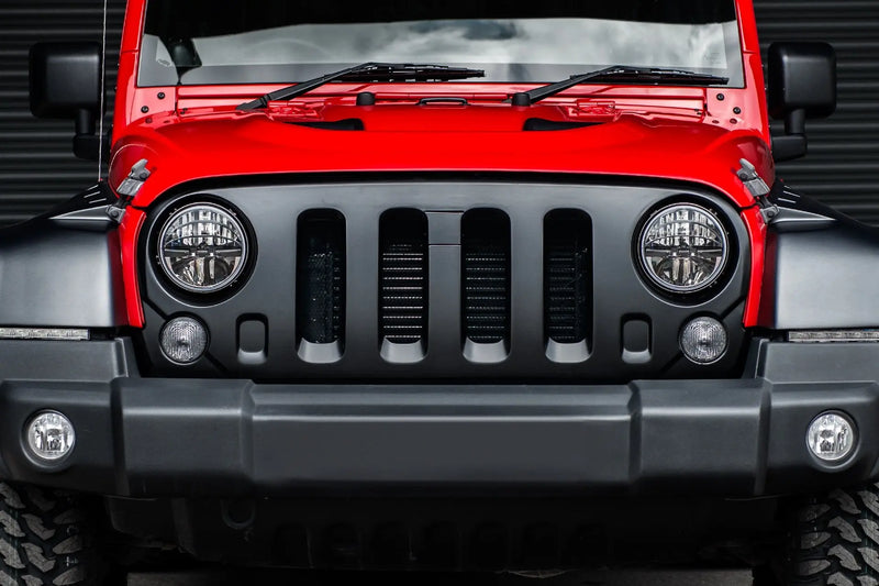 Jeep Wrangler JK (2007-2018) 4 Slot Front Grille with Aluminium Mesh - Image 2