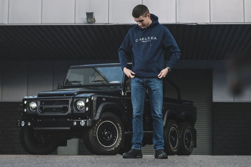 Men's Navy Blue Chelsea Truck Co Hoodie - Image 8