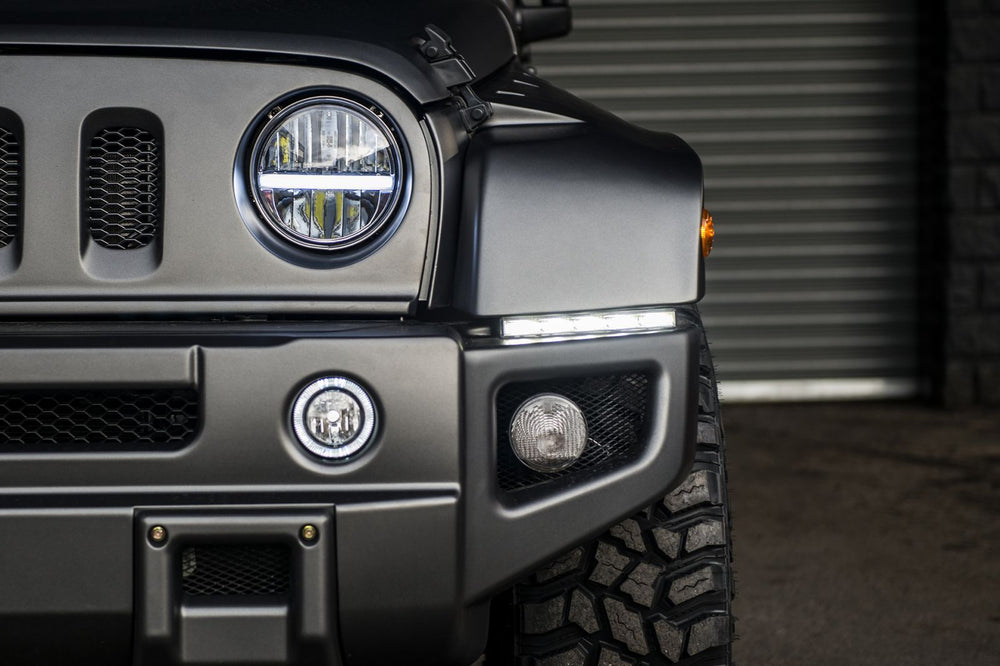 JEEP WRANGLER JK (2007-2018) LED HEADLIGHTS WITH CENTRAL DRLS - Image 3
